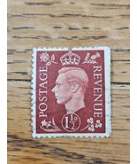 Great Britain Stamp King George VI 1 1/2d Used Maroon - $1.99