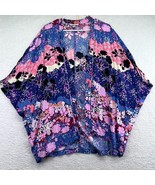 Victorias Secret Womens Kimono Wrap Size X Small Blue Purple Pink Open F... - £11.82 GBP