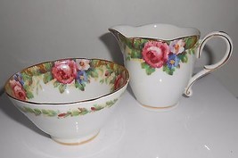 Paragon &quot;Tapestry Rose&quot; Creamer and Open Sugar Bowl Vintage China England - £19.42 GBP