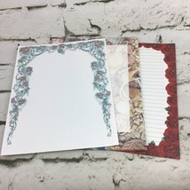 Stationary Lot 32 Sheets In 3 Styles Rose Floral Seashells Hearts Scrapbooking - £9.46 GBP