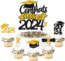 Graduation Cupcake Toppers Congrats Grad Class of 2024 Cake Decoration for We Ar - £17.74 GBP