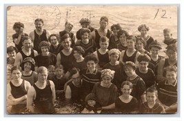 RPPC Bathers Group Photo Great Salt Lake Utah UT Postcard R14 - £5.79 GBP