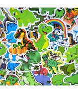 50 PCS Children Dinosaur Sticker Pack, Cute Cartoon Dragon Kids Decals - £10.79 GBP