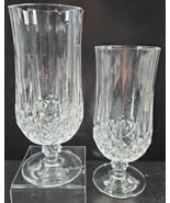 2 Cristal D&#39;Arques Longchamp Clear Iced Tea Set Elegant Crystal Cut Stem... - $632.43 MXN