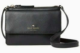 Kate Spade Karlee Flap Crossbody Black Leather Greene St. WKRU6922 NWT $299 FS - £87.50 GBP