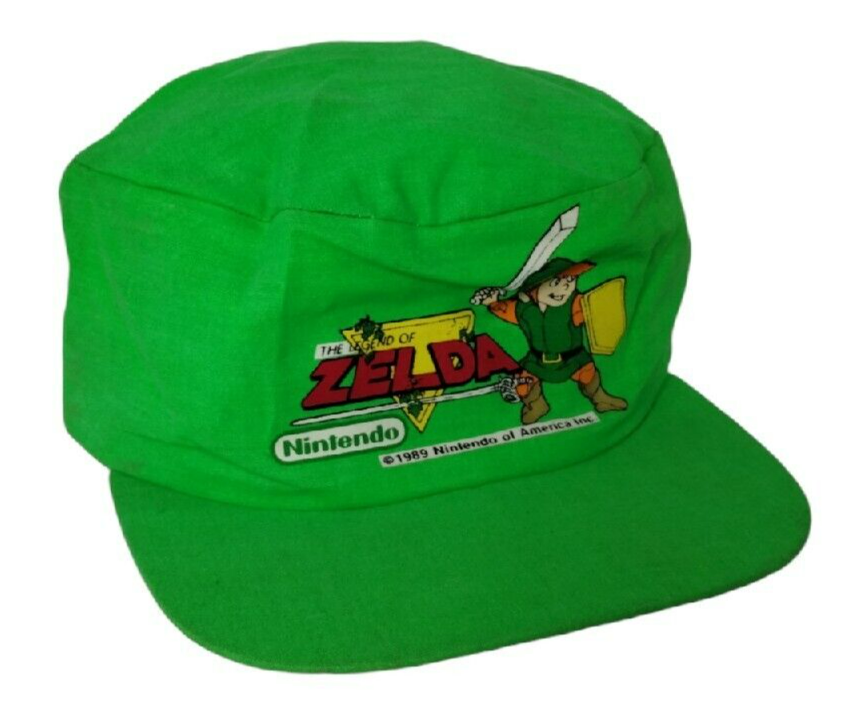 Primary image for Vintage Nintendo The Legend of Zelda 1989 Green Painters Cap Hat Single Stitch