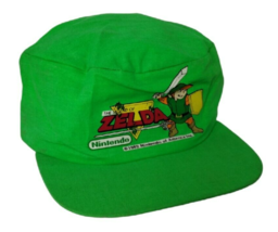 Vintage Nintendo The Legend of Zelda 1989 Green Painters Cap Hat Single Stitch - £369.08 GBP