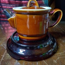 Don Stackups by Hall brown glaze individual teapot #2571 chrome spout - $20.00