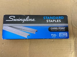 1 Box Swingline Standard Staples 5000 CT  Shisel Point *NEW* bbb1 - £7.98 GBP