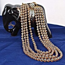 Kundan Dulha Layered Pearl Maharaja Haar Groom Necklace Set Multi Strand... - $33.30