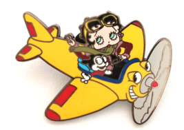 Betty Boop Flying  Airplane Lapel Enamel Pin Danbury Mint Collection TM Hearst - £13.58 GBP