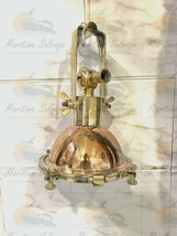 Antique Nautical Modern Marine Brass And Copper Hammered Cargo Pendant Light - £309.60 GBP