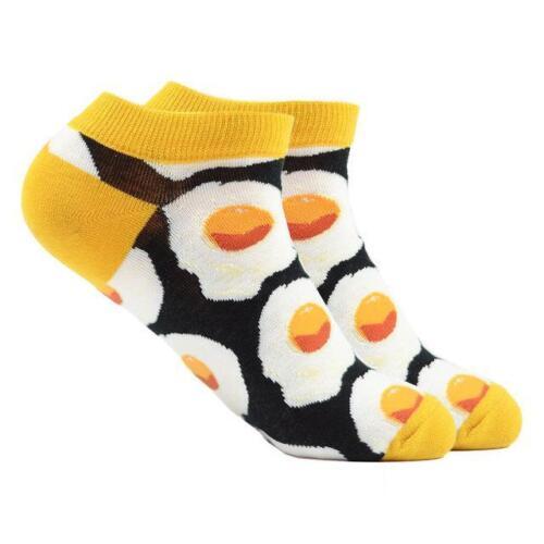 Fried Eggs Patterned Ankle Socks (Adult Large) - Adult Large - $3.07