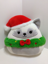 Squishmallows Gracelynn Arctic Fox Christmas Wreath Squishy Stuffed Plush Toy 10 - £15.69 GBP