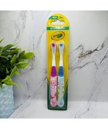 Brush Buddies Crayola 2 Pack Soft Toothbrushes Purple Blue - $161.96 MXN