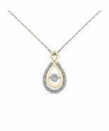 10K Yellow Gold 1/8ct TDW Dancing Diamond Necklace - $319.99