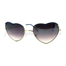 Forme Coeur Lunettes de Soleil Mignon Couleur Haut Métal Cadre Amour Lollita - £8.74 GBP