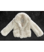 Used 2-3 times Abercrombie Kids Girls FAUX FUR IVORY COAT sz 7/8 fluffy ... - $55.37 CAD