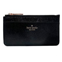 Kate Spade Tinsel Boxed Large Slim Card Holder in Black, K9256, New With Tags - £101.71 GBP