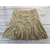 Ontwelfth Mini A Line Skirt Womens M Side Zipper Faux Suede Ruffle Hem F... - $22.50