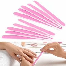 10 Pc Pro Nail File Double Sided Emery Boards Acrylic Manicure 280 320 Grit Pink - £17.37 GBP