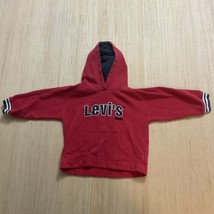 Vintage 80’s  Levi’s Kids Red Hoodie Size 3T Long Sleeve Logo - £19.44 GBP