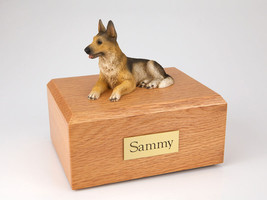 German Shepherd Pet Funeral Cremation Urn Avail in 3 Different Colors &amp; 4 Sizes - £135.56 GBP+