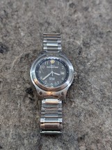 Vintage Timex Expedition Watch Men Silver Tone Indiglo 50M Date Black Dial - $19.99