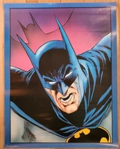 Vintage Batman Face Poster - DC Comics 1989 Used Condition Superhero 28&quot; x 22&quot; - £23.58 GBP