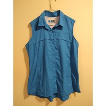 Women&#39;s Magellan Royal Blue Sleeveless Fish Gear Shirt Size XL Semi Fitted - £11.95 GBP
