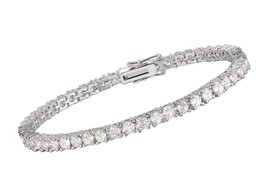 Tennis Bracelet for Women and Men | 18k Black Gold/Gold Size - £116.80 GBP