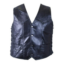 Diamond Plate™ Rock Design Genuine Buffalo Leather Vest - $831.17 MXN