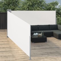 Side Awning Cream Polyester 39.4 x 393.7 in Retractable - $160.49