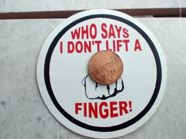 Small Hand Made Decal Sticker Who Says I Dont Lift A Finger - £4.37 GBP