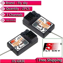 2Pcs RC Flysky 2.4G 3CH FS-GR3E GR3E Receiver for FS GT3B FS-GT2E Transm... - $34.47