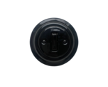 Porcelain Push Button Switch Flush Mounted 1 Gang Two-Way Black Diameter... - $35.44