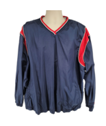 Rawlings Windbreaker Pullover Baseball Dugout Bullpen Jacket Size 2XL Bl... - £15.78 GBP