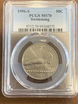 1996 S-Olympic Comm.- Swimming- PCGS- MS70- 127/0- Highly Collective - £234.94 GBP