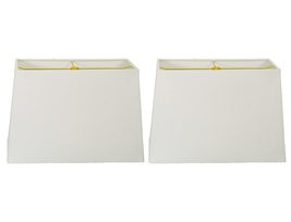 Royal Designs, Inc. Set of 2 Rectangle Hardback Lamp Shade, HB-613-12LNWH-2, Lin - £84.55 GBP