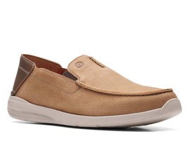 Clark&#39;s Shoes Gorwin Step Moc Loafer Dark Sand US Sizes 10 10.5 11 13 New $100 - £47.44 GBP