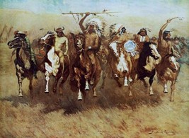 Victory Dance by Frederic Remington Native American Indians Western Canvas 24x32 - £181.71 GBP