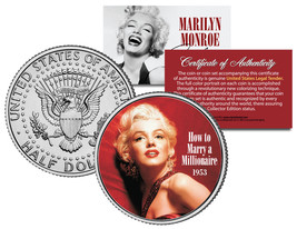 MARILYN MONROE *HOW TO MARRY A MILLIONAIRE* Movie JFK Half Dollar Coin L... - £6.71 GBP