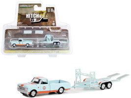 1968 Chevrolet C-10 Shortbed Pickup Truck Light Blue and Orange and Tandem Ca... - £26.65 GBP