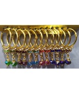 Traditional Indian Jewelry 6 Colors Huggie Earring Set - £6.73 GBP