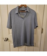 Perry Ellis Slim Fit Collar Polo Men&#39;s Shirt Light Blue Short Sleeve Siz... - £10.81 GBP