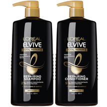 Elvive Total Repair 5 Repairing Shampoo and Conditioner for Damaged Hair, 28 Oun - £16.99 GBP