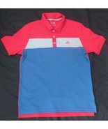 Adidas red/gray/blue short sleeve polo Golf size S - £8.19 GBP