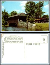 MICHIGAN Postcard - Dearborn, Greenfield Village, Covered Bridge FD - £2.53 GBP