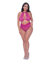 Berrylicious Lace Halter Top &amp; Panty Pink QN - £31.21 GBP