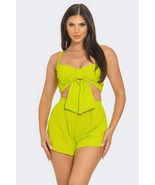 Women&#39;s Front Oversized Bow Twisted Tie Top And Shorts Set - $957.90 MXN